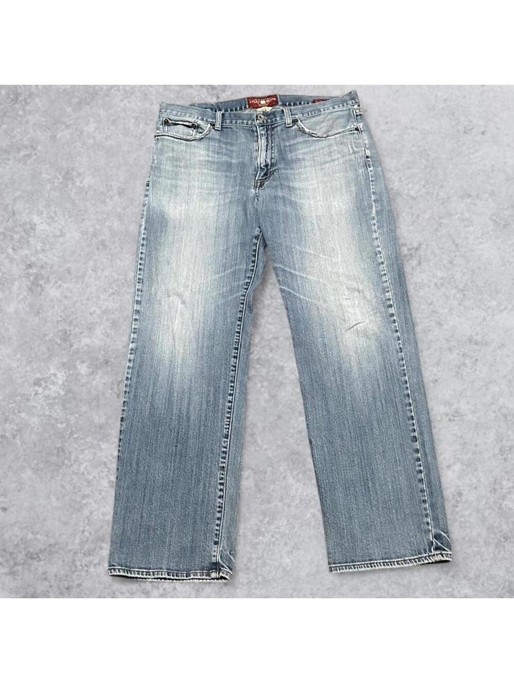 Y2K Lucky Brand 361 Vintage Straight Faded Jeans - Size 36x32